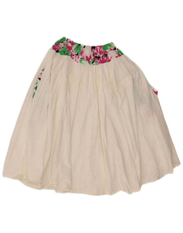 Vintage plisseret nederdel til kvinder W34 Large White Floral