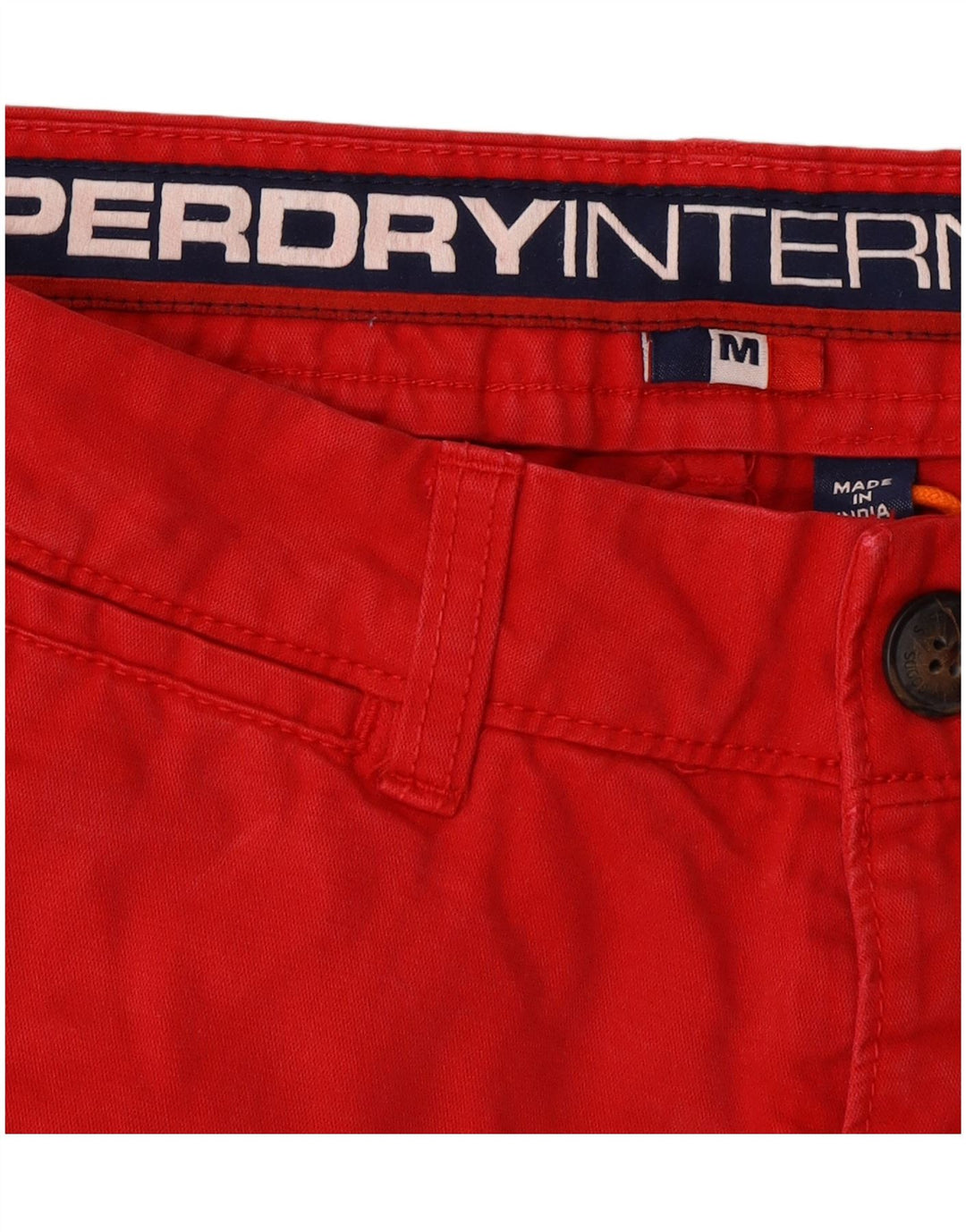 SUPERDRY Chino Shorts til mænd Medium W32 Rød Bomuld