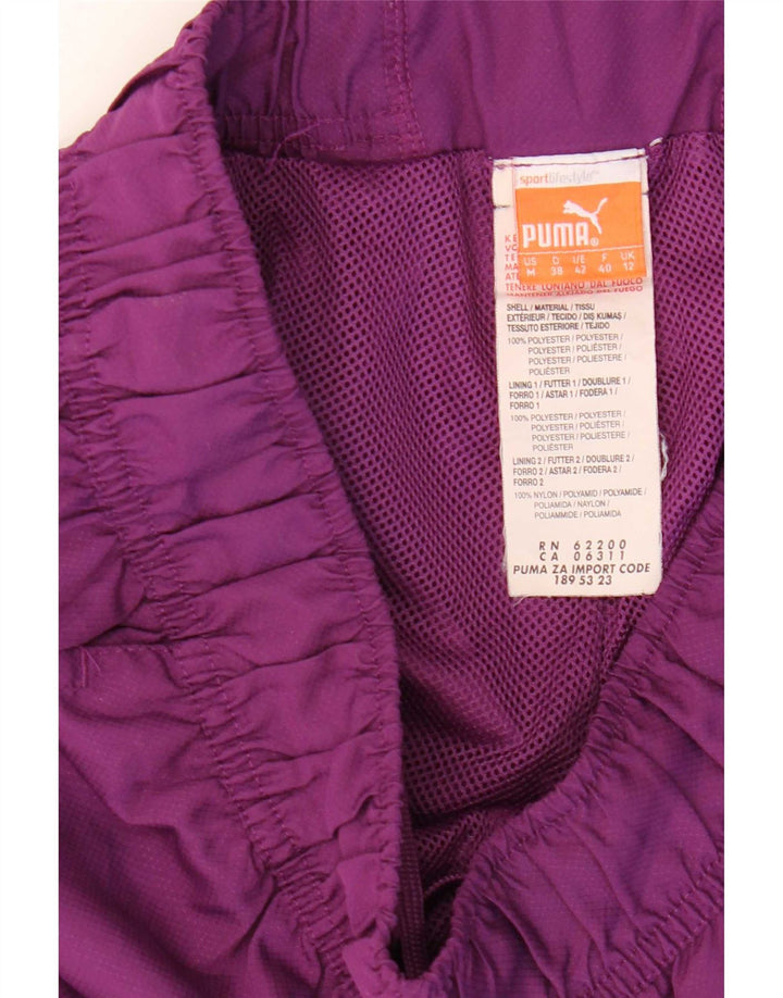 Puma træningsdragtsbukser til kvinder UK 12 Medium Lilla Colourblock Polyester