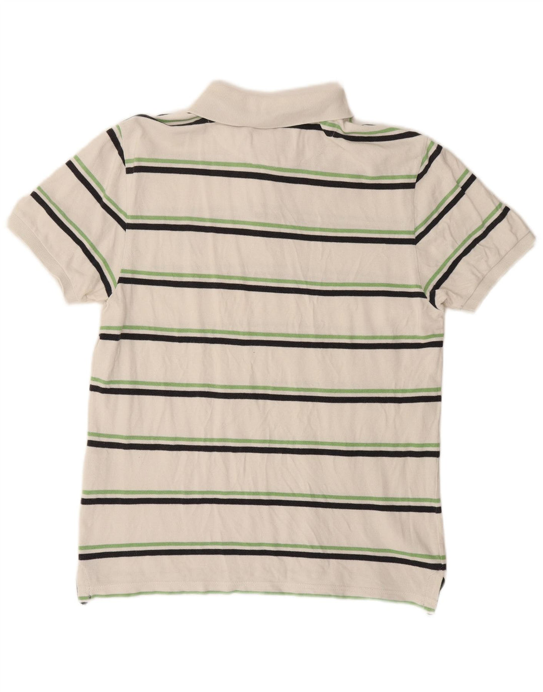 HENRI LLOYD Mens Polo Shirt Large White Striped Cotton