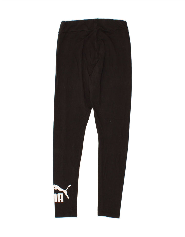 PUMA Womens Leggings UK 8 Small Black Vintage Puma and Second-Hand Puma from Messina Hembry 