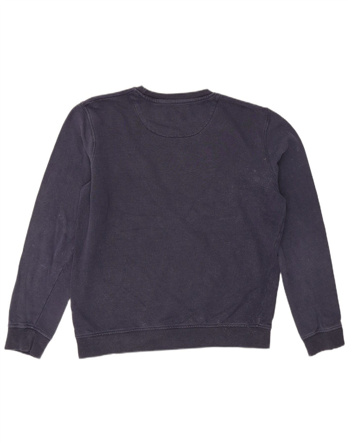 Lyle & Scott Herre Grafisk Sweatshirt Jumper Medium Navy Blue Colourblock