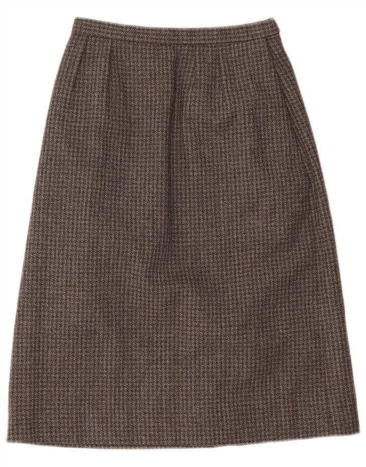 Vintage A-line nederdel til kvinder W22 2XS Grå Houndstooth