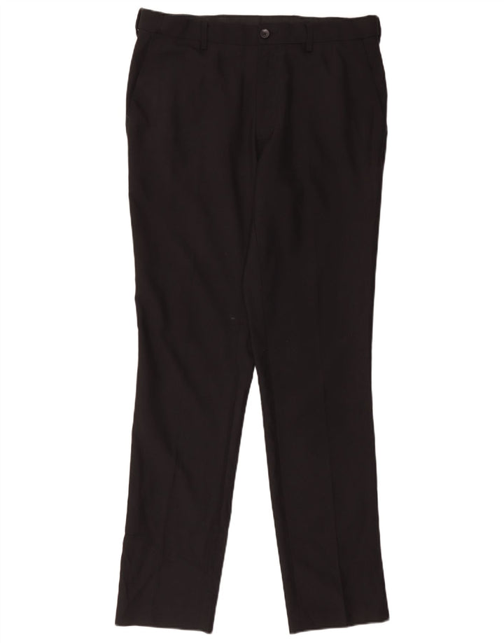 Marks & Spencer Herre Slim Chino Bukser W34 L33 Sort Polyester