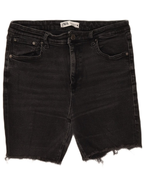 Zara Herre Denim Shorts EU 36 2XL W36 Grå Bomuld