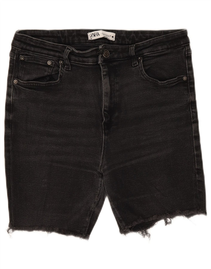 Zara Herre Denim Shorts EU 36 2XL W36 Grå Bomuld
