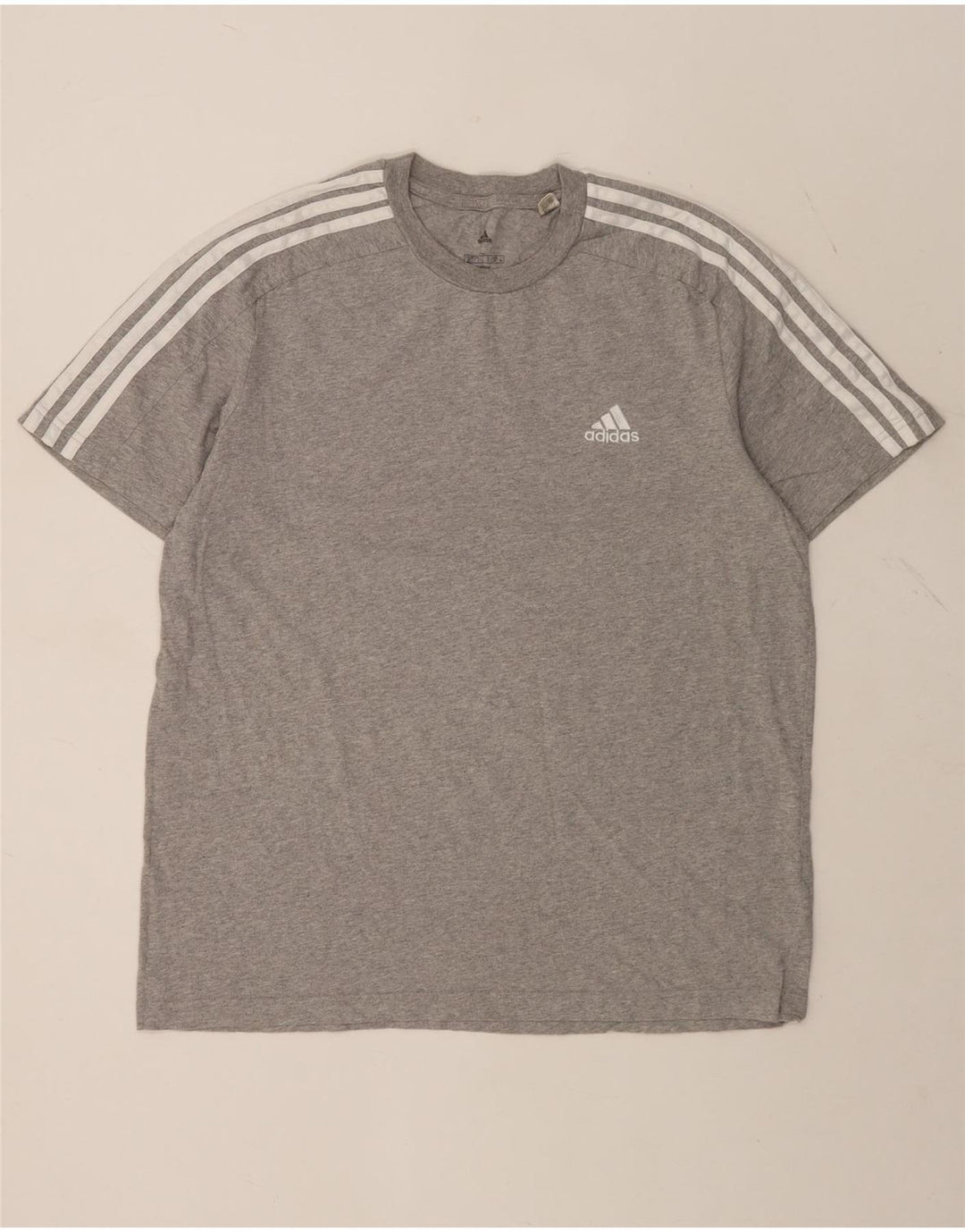 ADIDAS Herre T-Shirt Top Stor Grå Bomuld