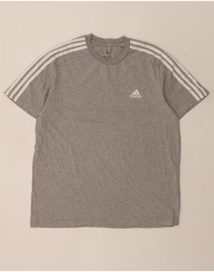 ADIDAS Herre T-Shirt Top Stor Grå Bomuld