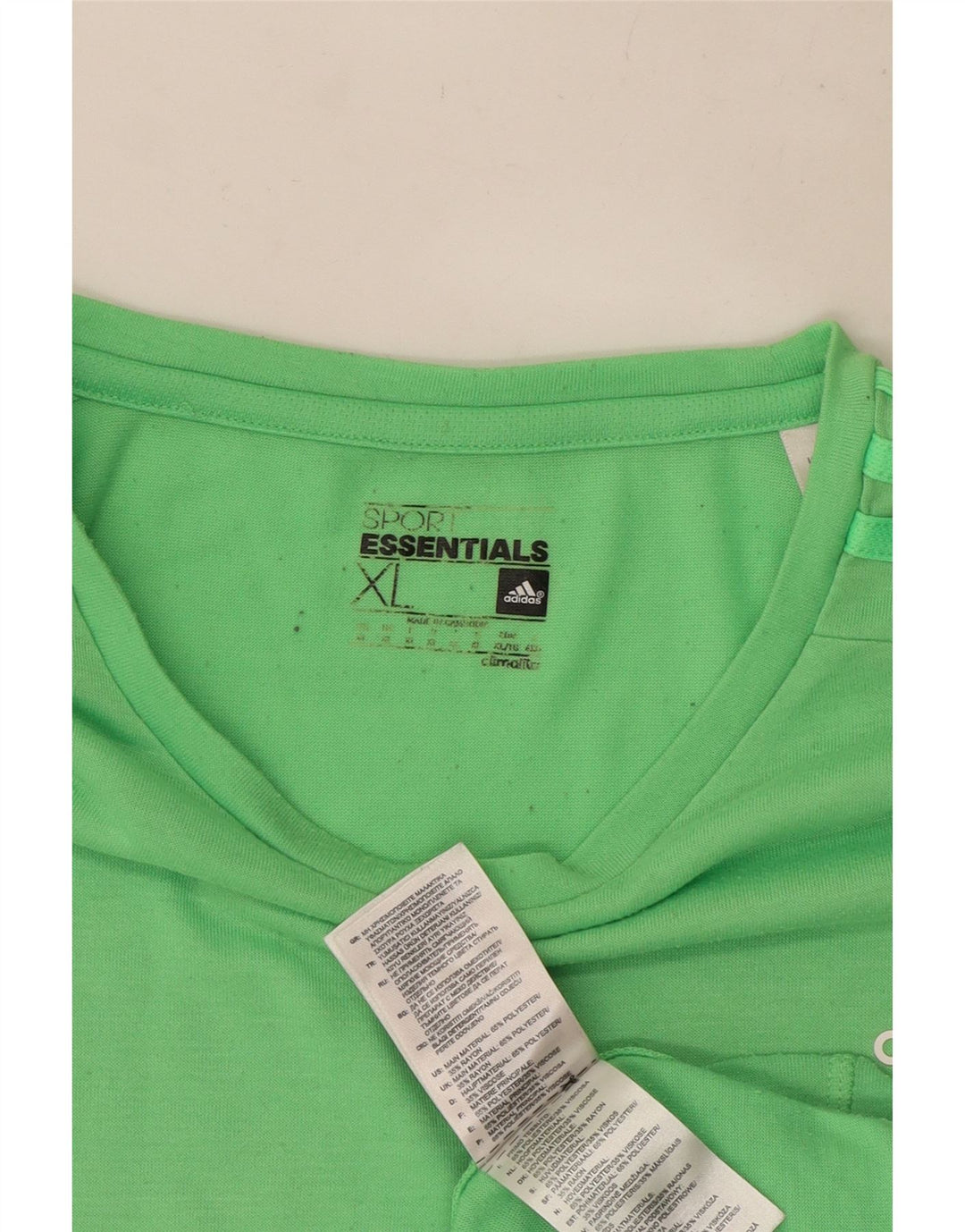 Adidas Herre Climalite T-Shirt Top XL Grøn Polyester