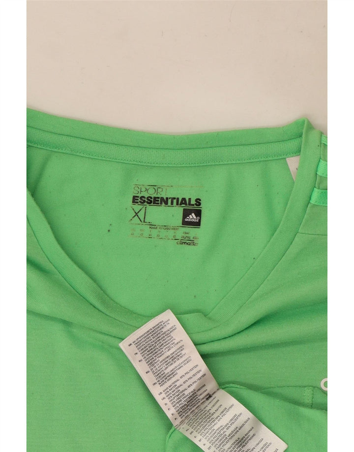 Adidas Herre Climalite T-Shirt Top XL Grøn Polyester