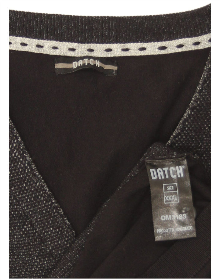 Datch Herre ærmeløs cardigan sweater 3XL sort viskose