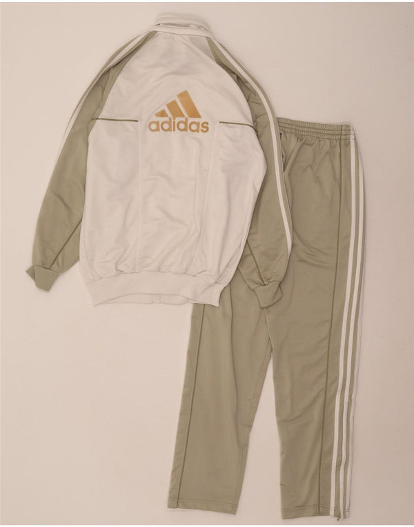 Adidas Herre grafisk hel træningsdragt UK 32/34 XS Grøn Colourblock Polyester