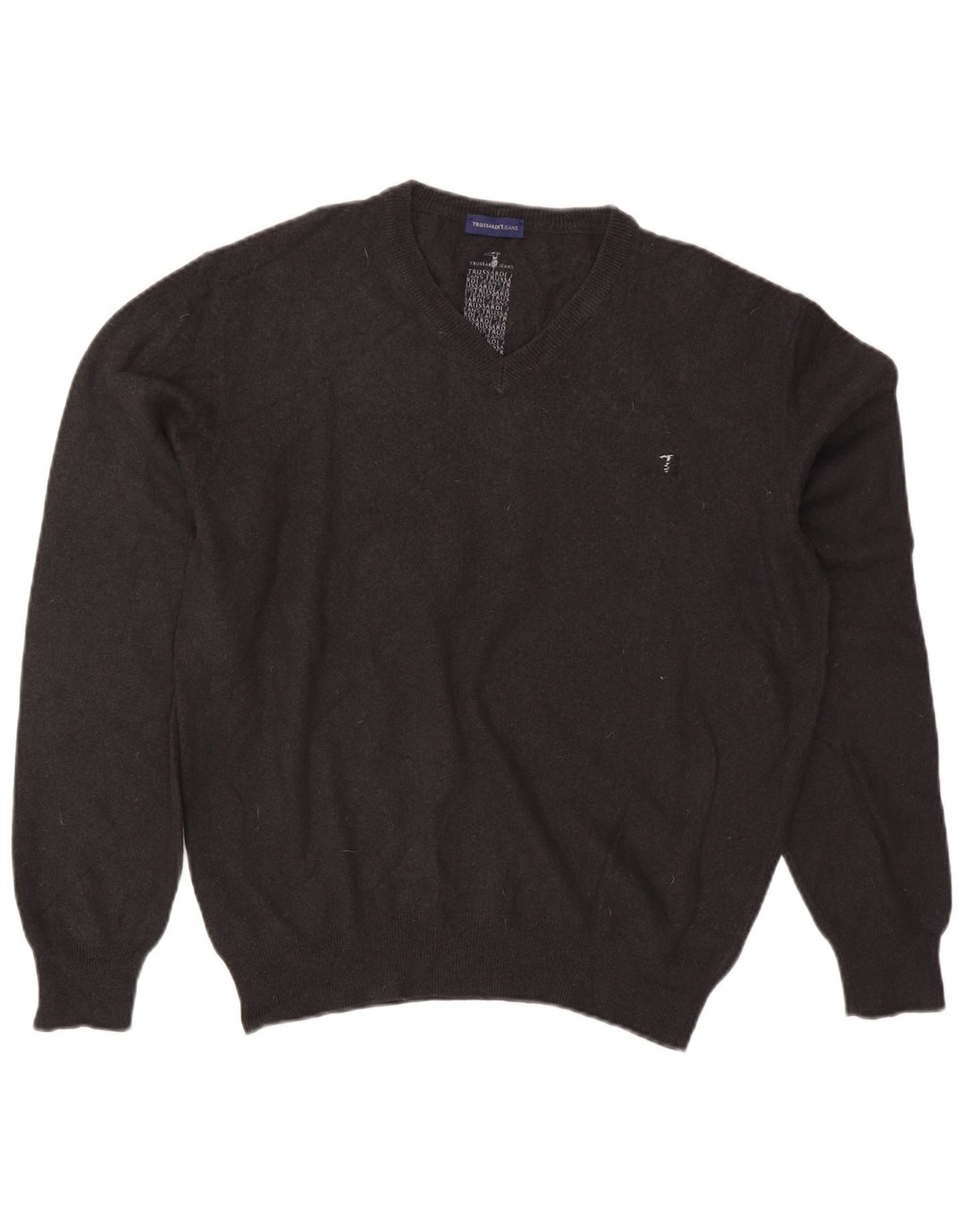 Trussardi Jeans Herre V-hals sweater 3XL Grå