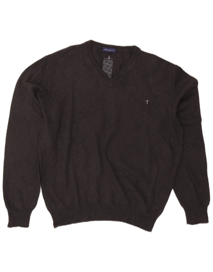 Trussardi Jeans Herre V-hals sweater 3XL Grå