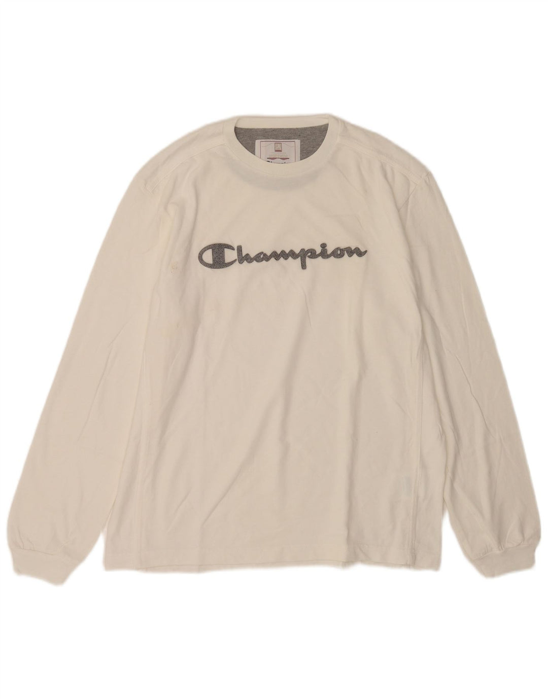 Champion Herre grafisk top langærmet XL hvid bomuld