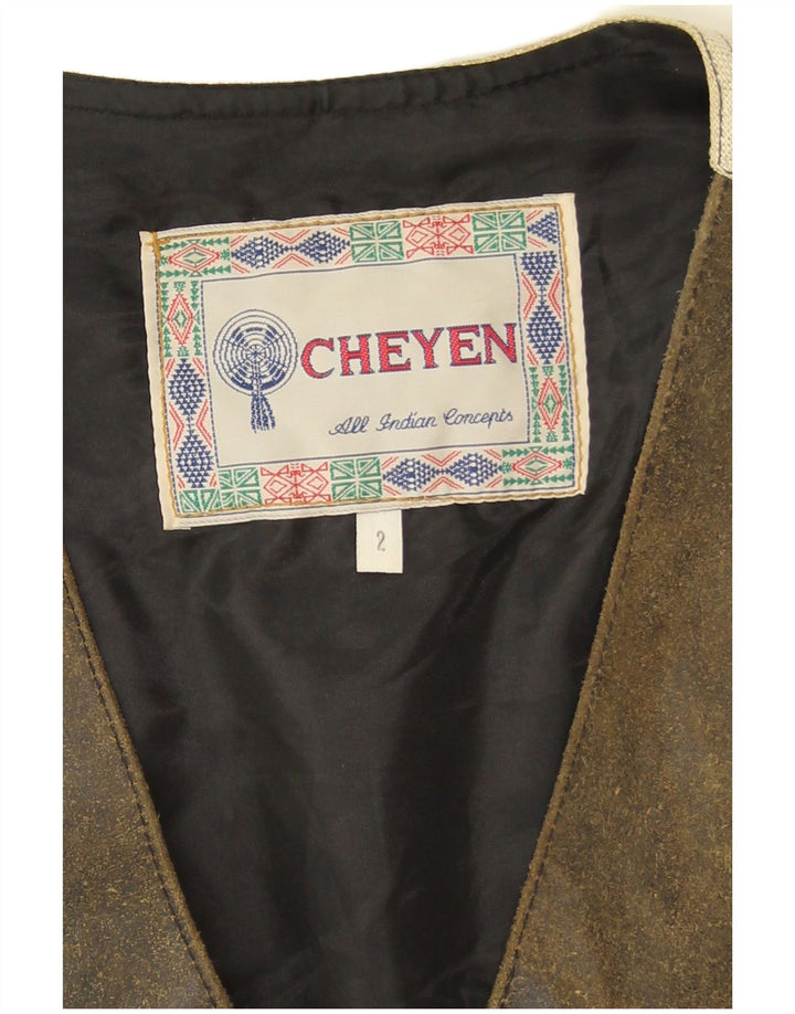 Vintage herre grafisk vest, stor kaki