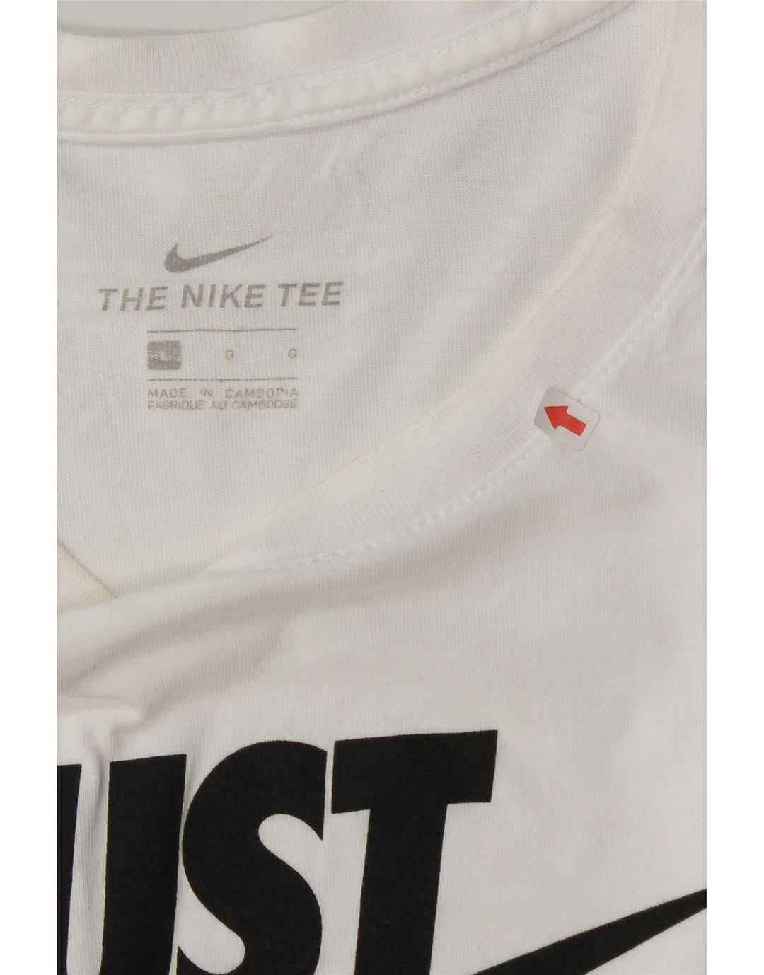 Nike grafisk T-shirt top til mænd, stor hvid bomuld