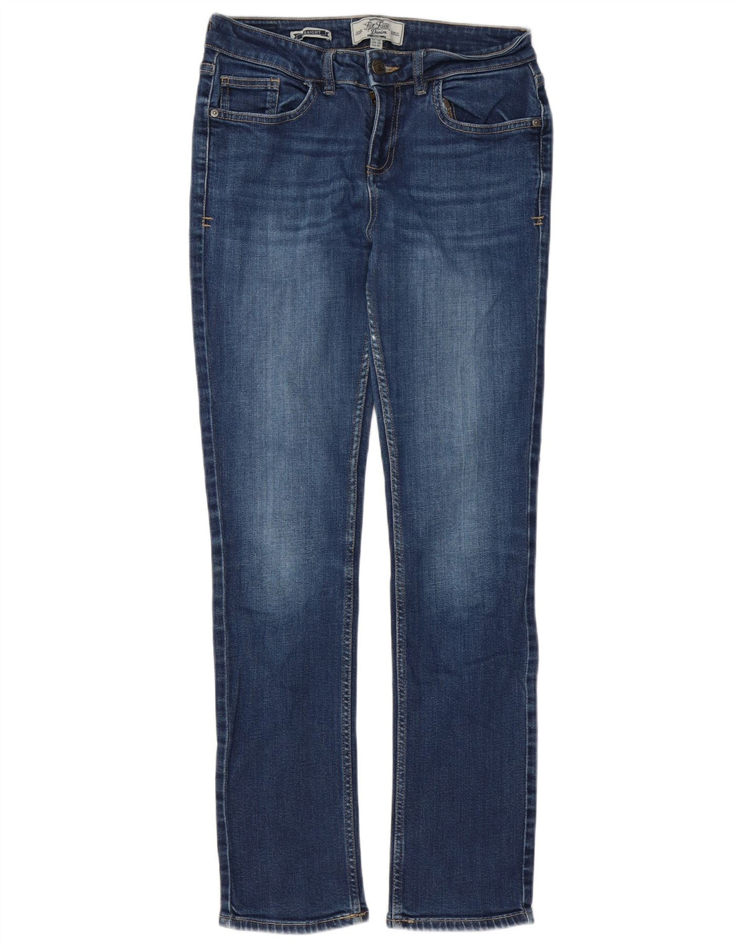 FAT FACE Lige jeans til kvinder UK 10 Small W26 L30 Blue Cotton