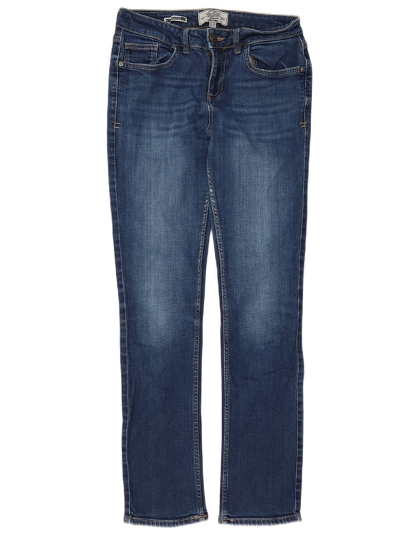 FAT FACE Lige jeans til kvinder UK 10 Small W26 L30 Blue Cotton