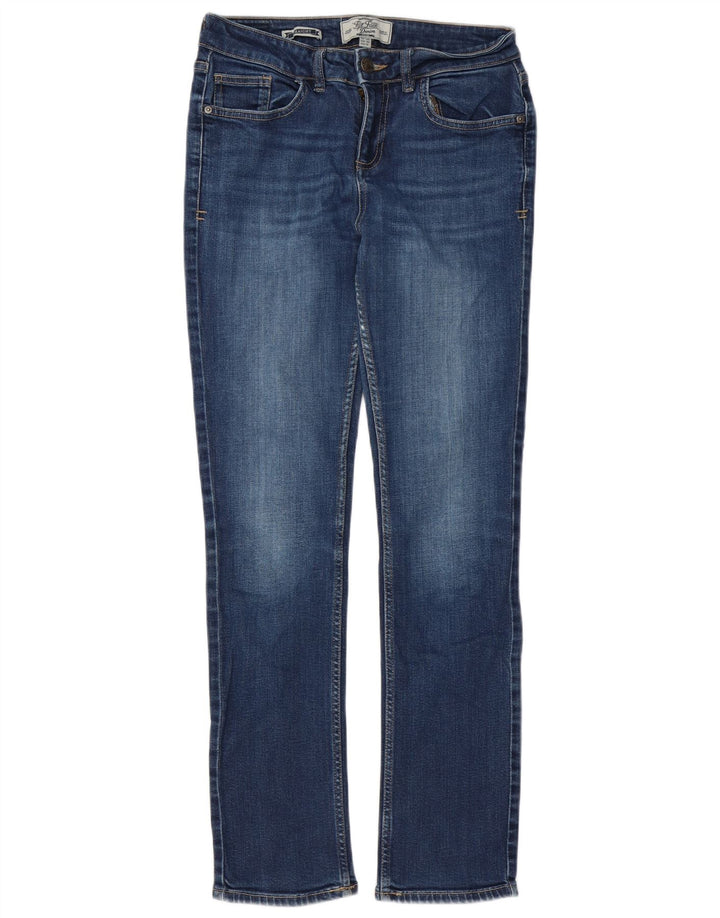 FAT FACE Lige jeans til kvinder UK 10 Small W26 L30 Blue Cotton