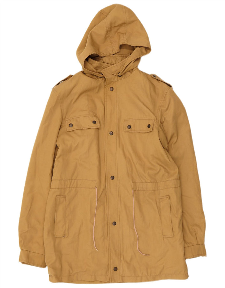 Vintage Herre Hooded Parka Jacket UK 38 Medium Beige