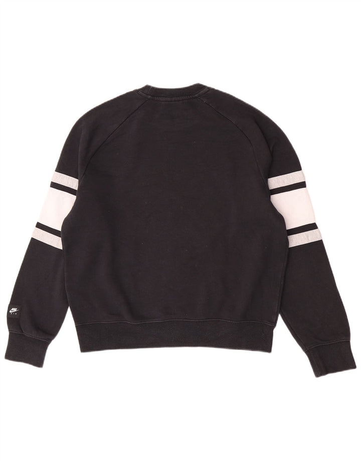 Nike Herre Grafisk Loose Fit Sweatshirt Jumper Small Black Colourblock