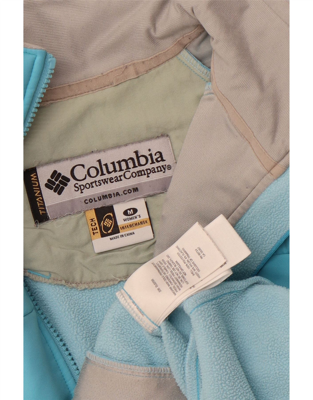 Columbia Dame Titanium Windbreaker Jacket UK 14 Medium Blue Polyester