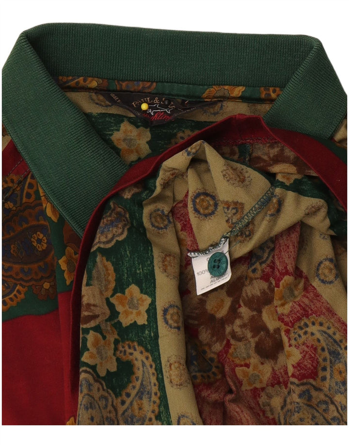 Paul & Shark Herre poloshirt Medium flerfarvet blomstret bomuld