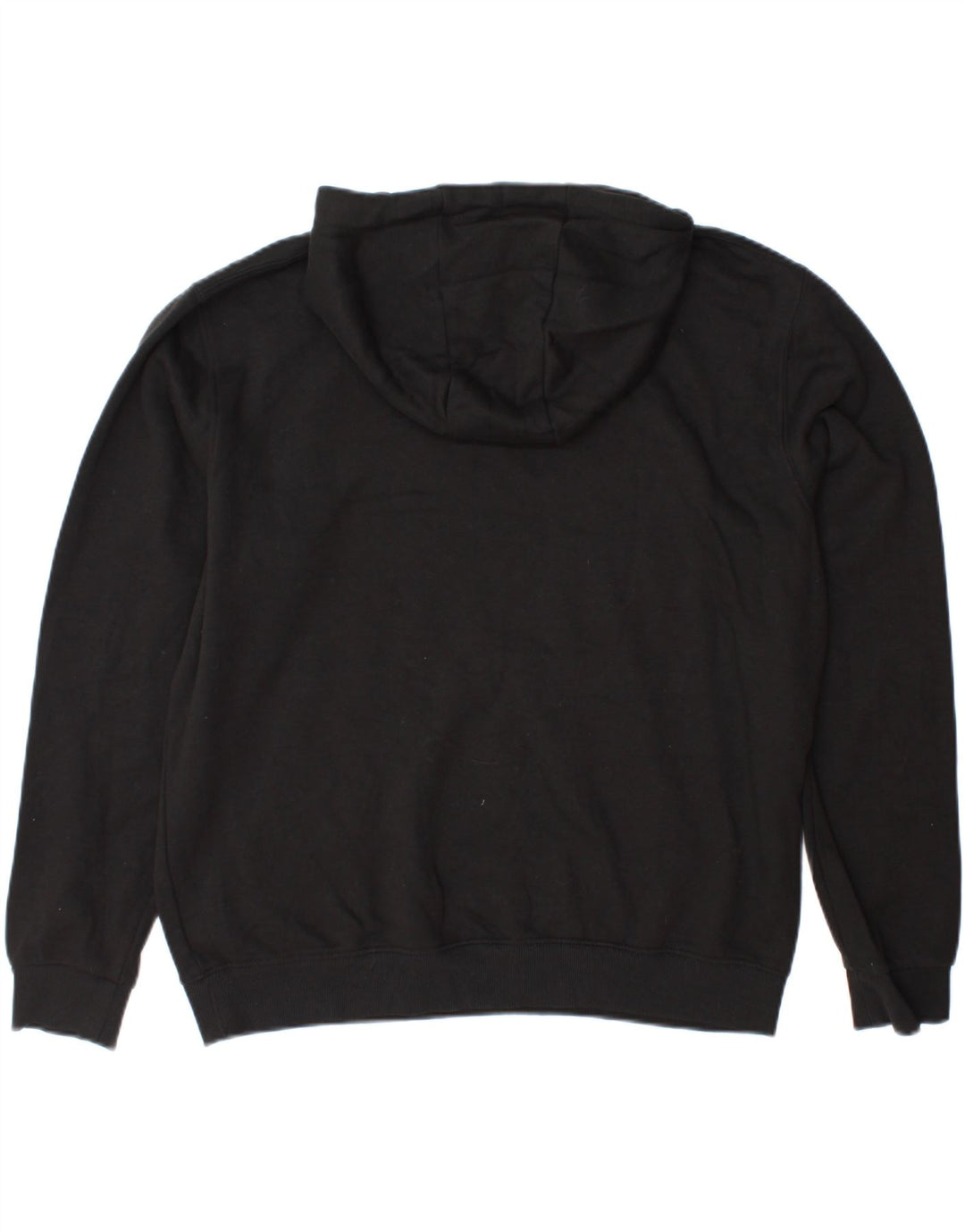 ELLESSE Mens Graphic Hoodie Jumper Large Black Cotton