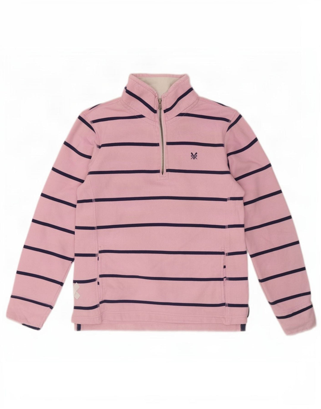 Crew Clothing Dame Oversized Sweatshirt Jumper UK 10 Small Pink Striped
