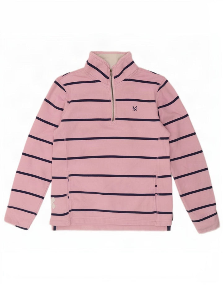 Crew Clothing Dame Oversized Sweatshirt Jumper UK 10 Small Pink Striped