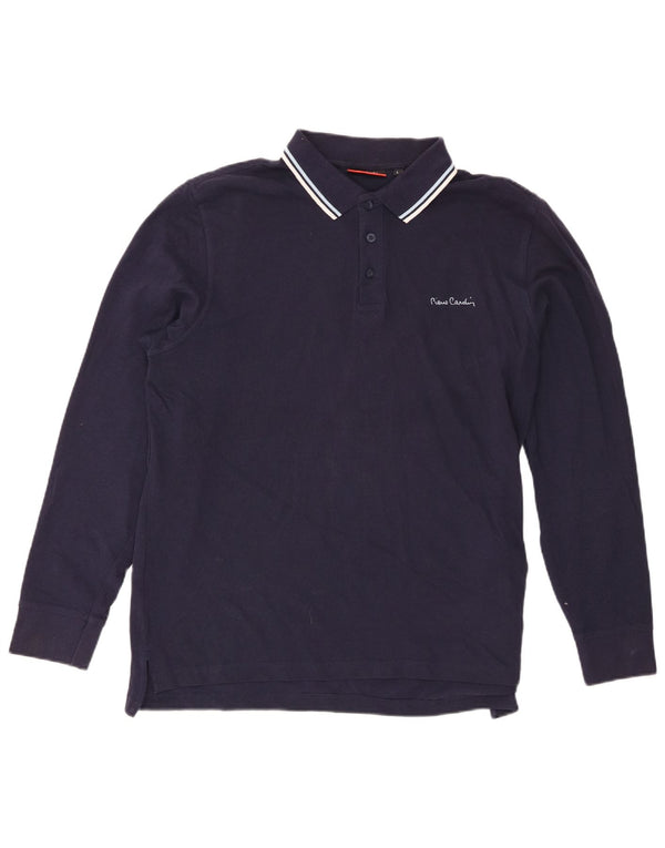 Pierre Cardin Herre langærmet Regular Fit Polo Shirt Large Navy Blue