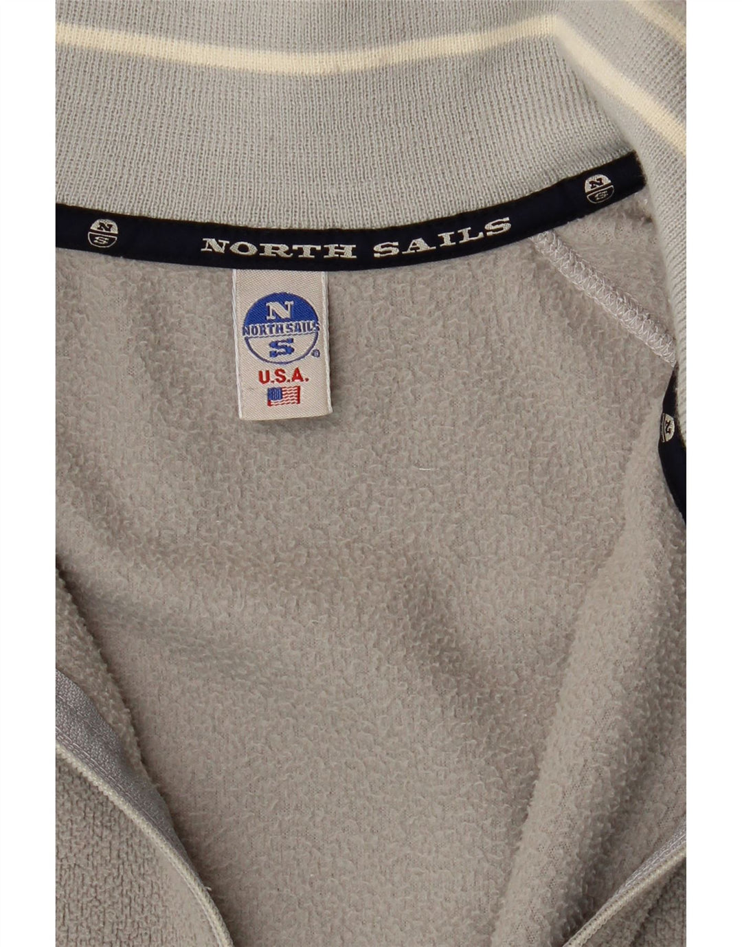 North Sails Herre Fleecejakke UK 40 Large Grå Colourblock Polyester