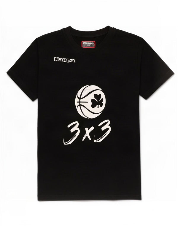 Kappa Boys Grafisk T-Shirt Top 11-12 År Sort Bomuld