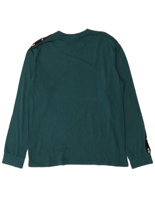 Fila Herre Grafisk Top Langærmet Stor Grøn Colourblock Bomuld