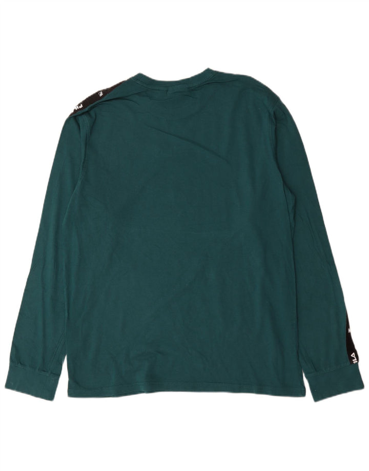 Fila Herre Grafisk Top Langærmet Stor Grøn Colourblock Bomuld