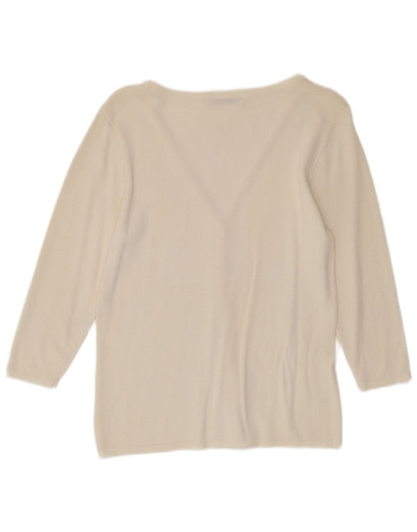 Marks & Spencer Dame Cardigan Sweater UK 10 Small Off White
