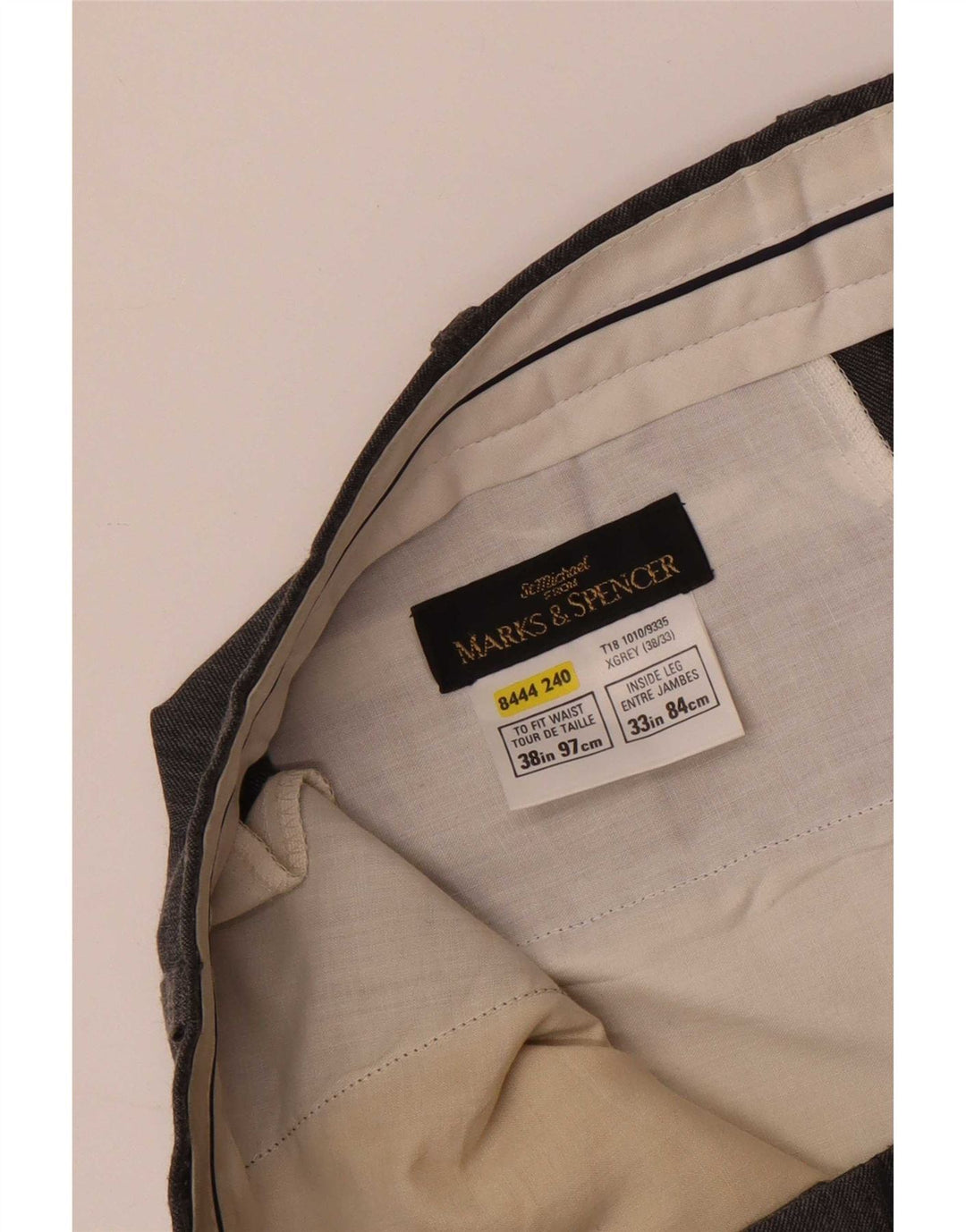 Marks & Spencer Herre St. Michael Straight Suit Bukser W38 L33 Grå