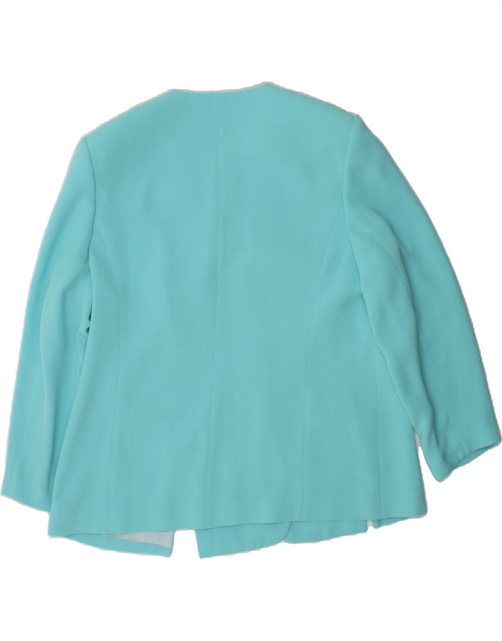 VINTAGE Womens 3 Button Blazer Jacket UK 20 2XL Blue Polyester Vintage Vintage and Second-Hand Vintage from Messina Hembry 