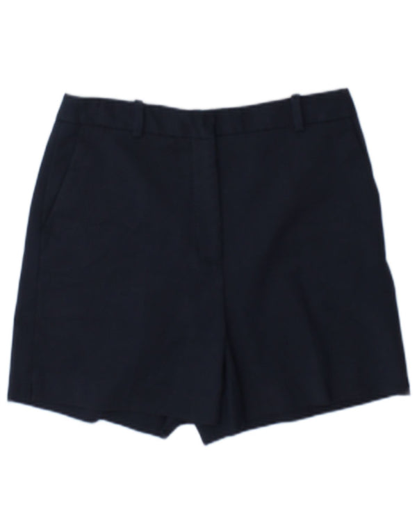 Zara kvinders højtaljede chinoshorts Small W26 marineblå bomuld