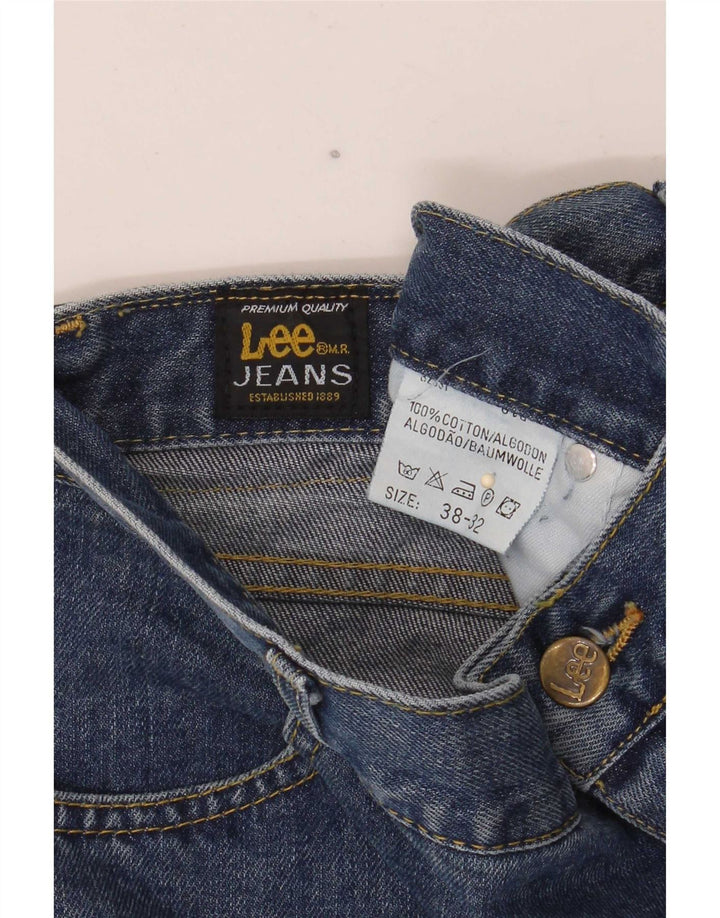 Lee Straight Jeans til mænd W38 L32 blå bomuld