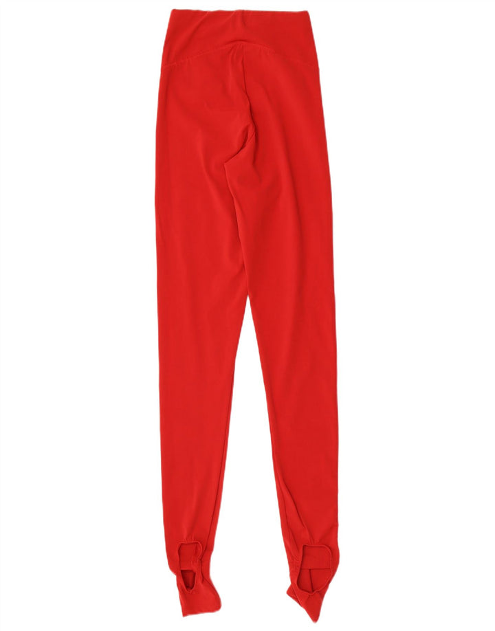 Zara Dame Stigbøjle Leggings UK 8 Small Red