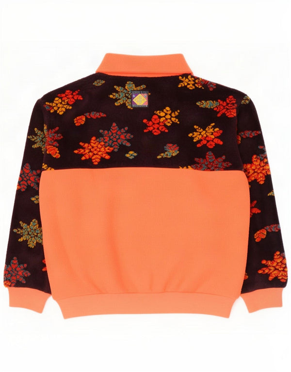 Santos Tefano fleecetrøje med lynlås til kvinder Large Orange Floral