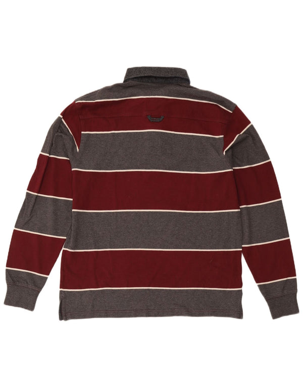 Gant Langærmet Rugby Polo Shirt XL Bourgogne stribet bomuld