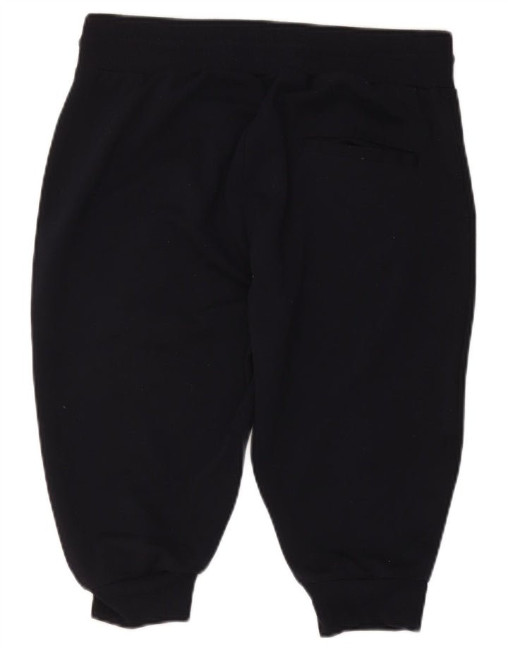 Zara Dame Bermuda Sport Shorts Large Navy Blue Polyester