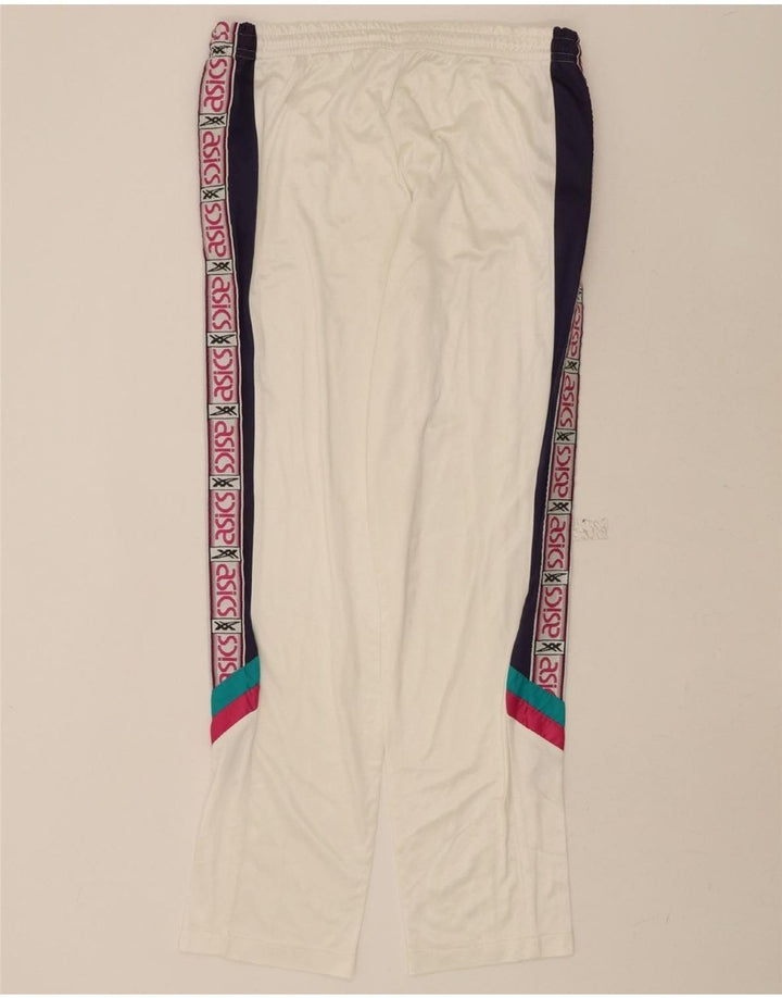 ASICS Mens Tracksuit Trousers Large White Colourblock Vintage Asics and Second-Hand Asics from Messina Hembry 