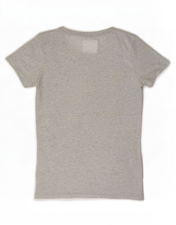 Abercrombie & Fitch Womens Graphic T-Shirt Top UK 10 Small Grey Flecked