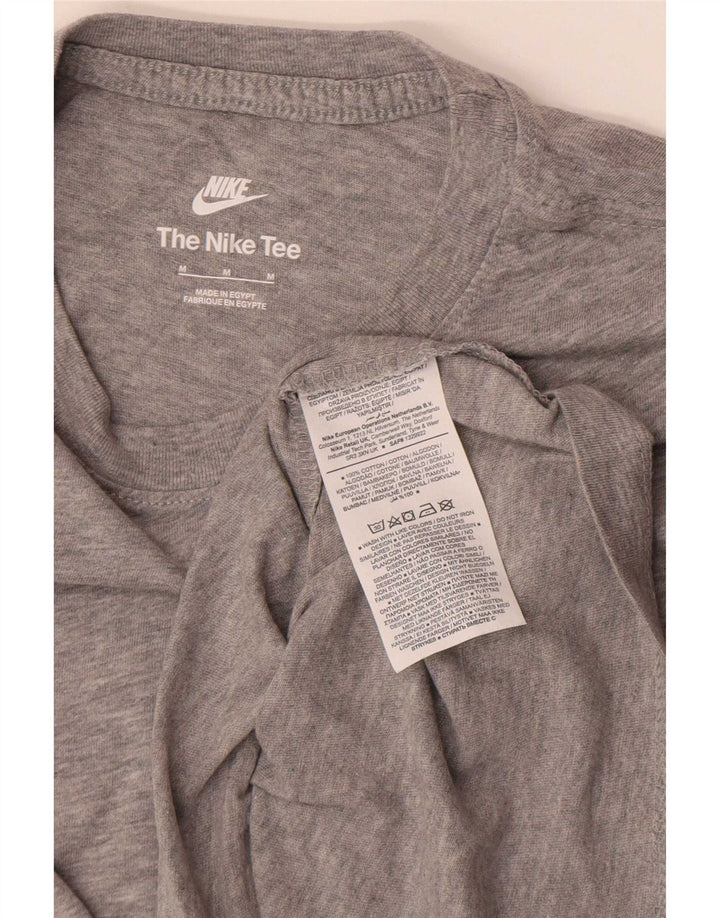 Nike grafisk T-shirt top mellem grå bomuld til mænd