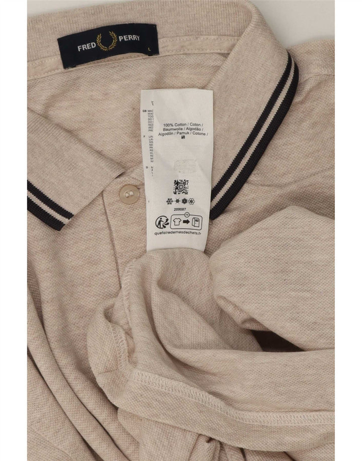 Fred Perry herre poloshirt stor beige bomuld