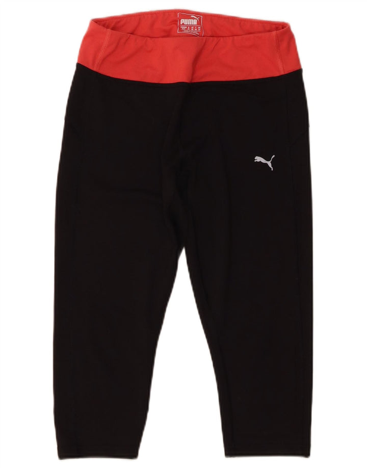 Puma Capri Leggings til kvinder UK 12 Medium Sort Colourblock Polyester